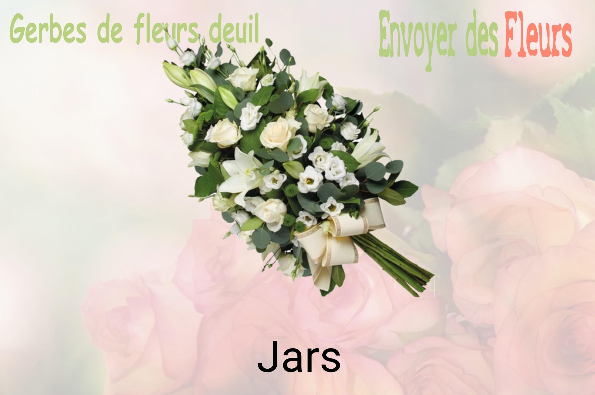 Gerbe de fleurs de deuil livrée à Jars